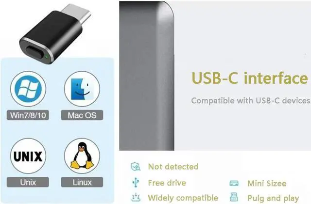Alt view image 5 of 6 - Beautframes USB C Mouse Jiggler Undetectable Automatic Type C Mouse Mover 3 Jiggle Modes Driver-Free For Keeps Computer Awake