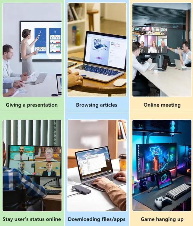 Alt view image 3 of 6 - Beautframes USB C Mouse Jiggler Undetectable Automatic Type C Mouse Mover 3 Jiggle Modes Driver-Free For Keeps Computer Awake