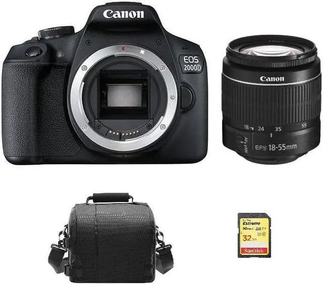 Alt view image 8 of 8 - Canon EOS 2000D / T7 DSLR Camera + 5 Lens Kit: 18-55mm + 70-300mm + 500mm & More