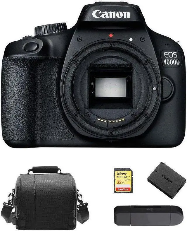 Alt view image 8 of 9 - Canon EOS 4000D DSLR Camera + 4 Lens Kit 18-55mm + 70-300mm + 16GB Top Value Kit