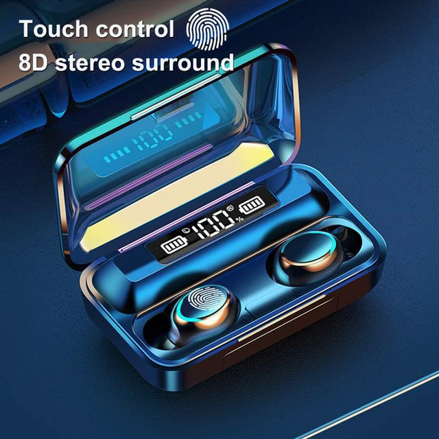 Alt view image 2 of 7 - Wireless Earphone Waterproof LED Battery Display Touch In-ear Bluetooth Earphones Earbuds Handsfree Headset With Mic Charging Case