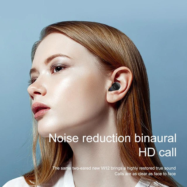 Alt view image 7 of 7 - W12 TWS Wireless Bluetooth Headphones With Mic Charging Box In-ear Sport Headsets Running Earphone HIFI Mini Earbuds