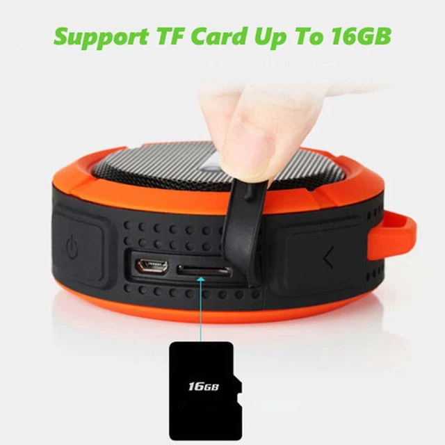 Alt view image 4 of 6 - Waterproof Stereo Subwoofer Bluetooth Speakers Wireless Outdoor Sound Speaker With Mic Hooks for iPhone Android