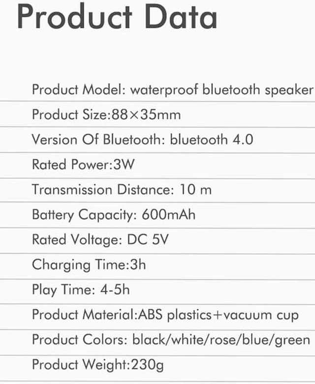 Alt view image 7 of 7 - Mini Bluetooth Speakers Waterproof LED Speakers Bass for Phone Music Player Support Handsfree Bathing Shower