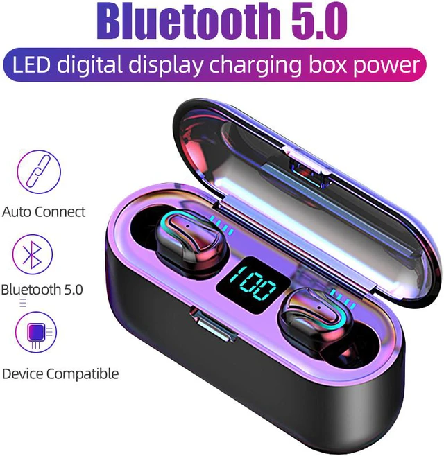 Main image of Earphone Wireless Bluetooth Earphones Sport Headphones TWS Headphone Handsfree Earbud Earpieces With Mic