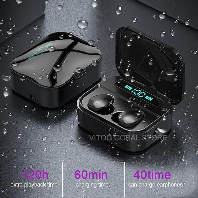 Alt view image 2 of 7 - Earphones 2200mAh TWS Fingerprint Touch Bluetooth Earphone HD Stereo Wireless Earphones Noise Cancel Gaming Earbuds