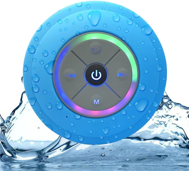 Alt view image 2 of 6 - Mini Bluetooth Speakers Waterproof LED Speakers Bass for Phone Music Player Support Handsfree Bathing Shower