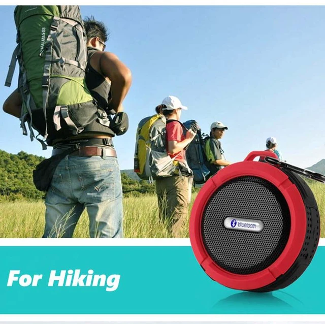 Alt view image 3 of 6 - Waterproof Stereo Subwoofer Bluetooth Speakers Wireless Outdoor Sound Speaker With Mic Hooks for iPhone Android