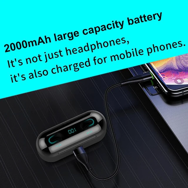 Alt view image 5 of 7 - Earphone Wireless Bluetooth Earphones Sport Headphones TWS Headphone Handsfree Earbud Earpieces With Mic