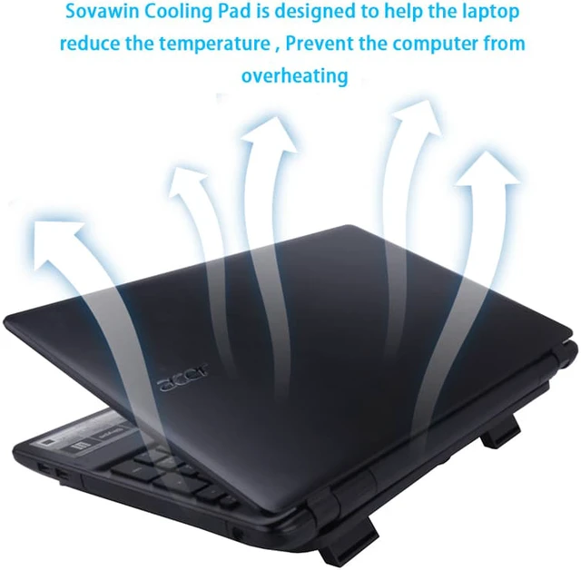 Alt view image 5 of 7 - 12 14 inch Notebook Cooler 2 USB Port Laptop Cooling Pads LED Light Stand Pad Cooler Bracket For Laptop Notebooks