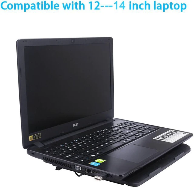 Alt view image 2 of 7 - 12 14 inch Notebook Cooler 2 USB Port Laptop Cooling Pads LED Light Stand Pad Cooler Bracket For Laptop Notebooks