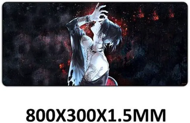 Alt view image 2 of 4 - Extra Large Mousepad Rubber 80x30cm XL Tokyo Ghoul Gaming Gamer Play Mat for Office Desk Desktop Computer for Laptop Pad