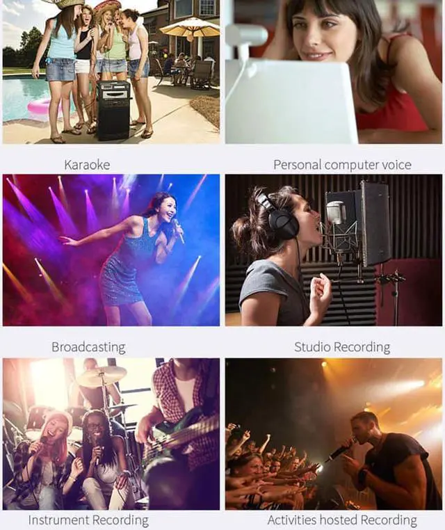 Alt view image 2 of 7 - MK F200FL Mic Professional Wire Microphone Handheld Condenser With Tripod Stand Mic for Computer USB Karaoke Video Studio Recording