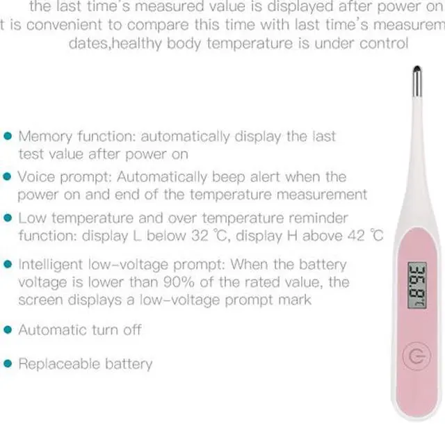 Alt view image 4 of 6 - Electronic Thermometer Waterproof LCD Display Underarm Temperature Detecting for Baby Adult Temperature Detecting