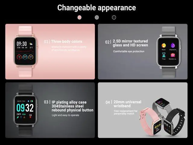 Alt view image 5 of 6 - F1 Smart Watch with ultra-thin metal body/ IP68 waterproof rating/long standby/female menstrual reminder/built-in 11 sports modes/ heart rate and blood pressure monitoring