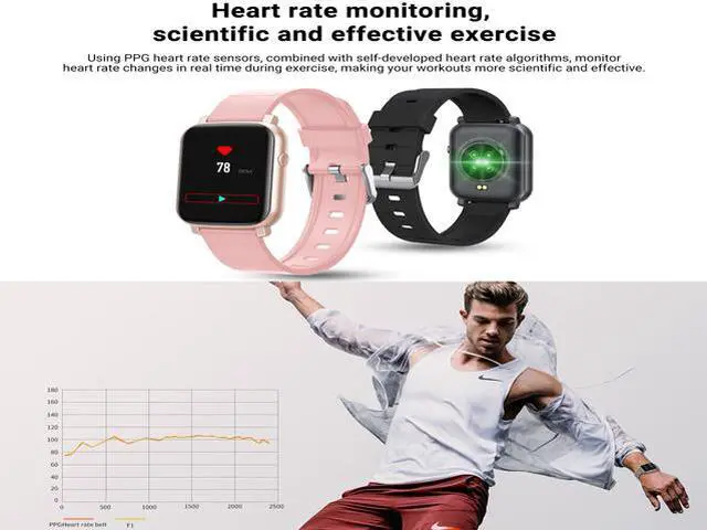Alt view image 3 of 6 - F1 Smart Watch with ultra-thin metal body/ IP68 waterproof rating/long standby/female menstrual reminder/built-in 11 sports modes/ heart rate and blood pressure monitoring