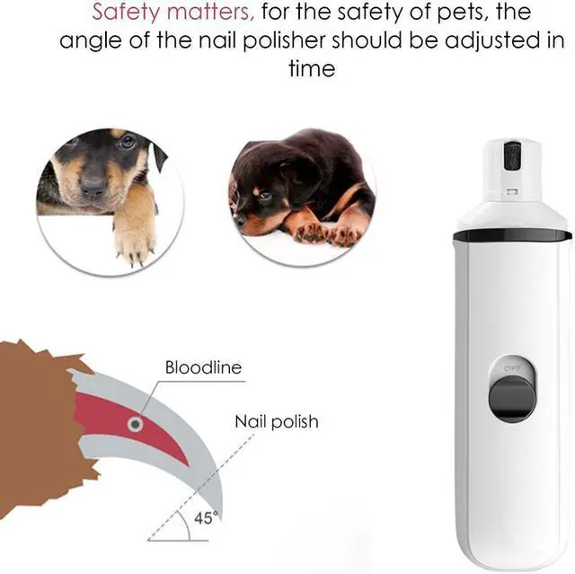 Alt view image 4 of 7 - Electric Nail Grinder for Pet Dog Cat  Paws Trimmer Grooming Machine Electric Pet Nail Polisher