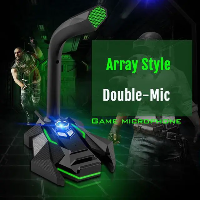 Alt view image 3 of 7 - Wired Tabletop Desktop Microphone Condenser Mic Professional USB Cable Studio With LED Gaming Light Mikrafon for Computer Record