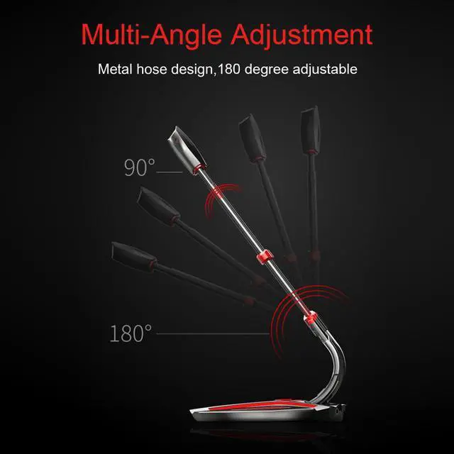 Alt view image 3 of 7 - Gaming Microphone USB for PC Speaker Microphones Desktop Notebook Mic Volume Adjustable Switch Recording Chatting Mic