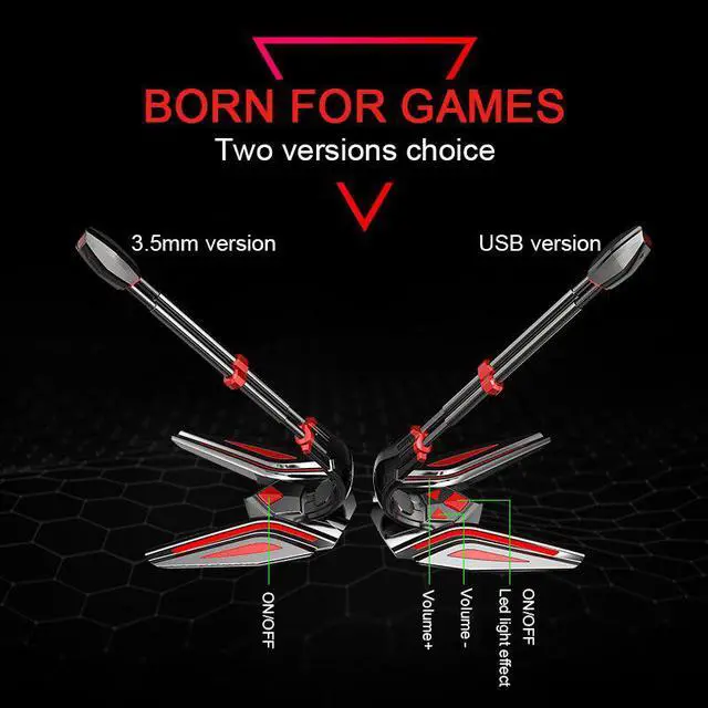 Alt view image 4 of 7 - Gaming Microphone USB for PC Speaker Microphones Desktop Notebook Mic Volume Adjustable Switch Recording Chatting Mic