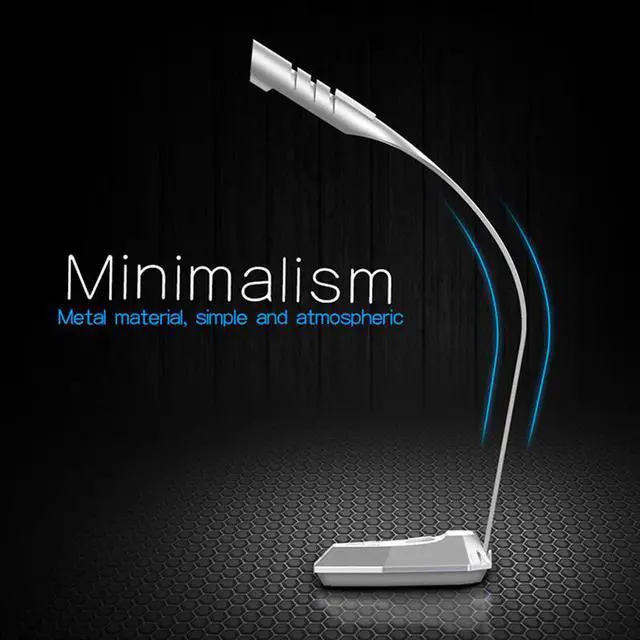 Alt view image 2 of 7 - PC Gaming Microphone with Table Lamp 3.5mm Amplifier Desktop Microphone for Computer Smartphone