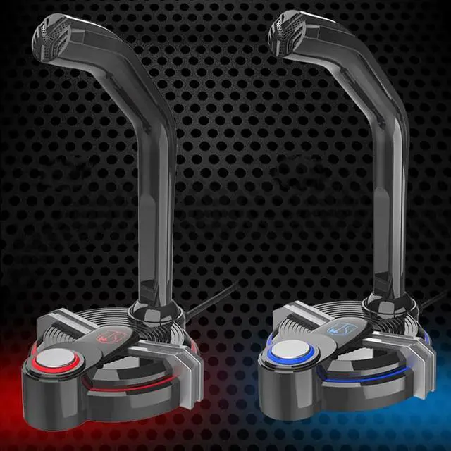 Alt view image 7 of 7 - Multifunctional Wired Gaming Desktop Microphone 3.5mm Karaoke Office Audio Studio Microphone Earphone Holder for Recording Vocal