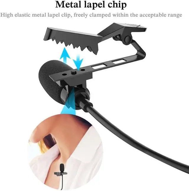 Alt view image 3 of 7 - Mini Condenser Lavalier Microphone Omnidirectional 3.5mm Mobile Phone Professional Recording Microphone Live For IOS Android