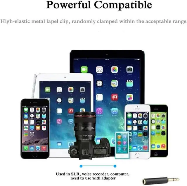 Alt view image 5 of 7 - Mini Condenser Lavalier Microphone Omnidirectional 3.5mm Mobile Phone Professional Recording Microphone Live For IOS Android