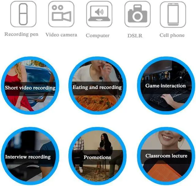 Alt view image 2 of 7 - Mini Condenser Lavalier Microphone Omnidirectional 3.5mm Mobile Phone Professional Recording Microphone Live For IOS Android