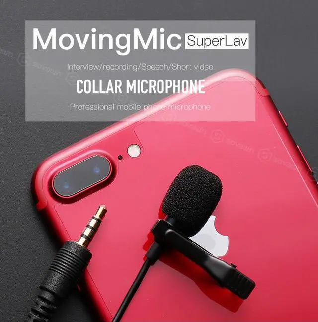 Alt view image 2 of 7 - Lavalier Microphone with Clip-on Interview Mic for Phone Video Recording Microphone xlr for Camera Android