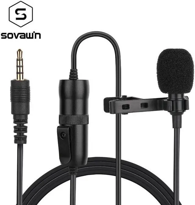 Main image of Lavalier Microphone with Clip-on Interview Mic for Phone Video Recording Microphone xlr for Camera Android