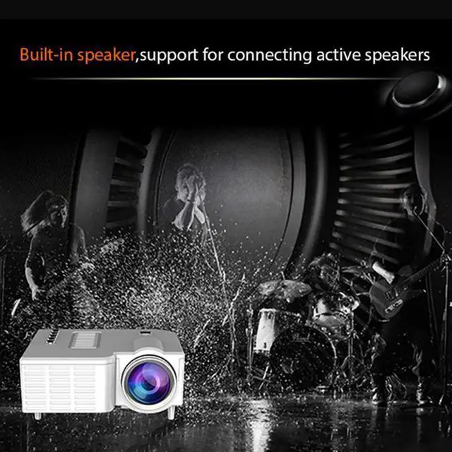 Alt view image 4 of 7 - Portable Mini Projector Led Lamp Home Theater Cinema Smartphones Connect Hd Video Projector Beamer