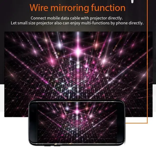 Alt view image 3 of 7 - Portable Mini Projector Led Lamp Home Theater Cinema Smartphones Connect Hd Video Projector Beamer