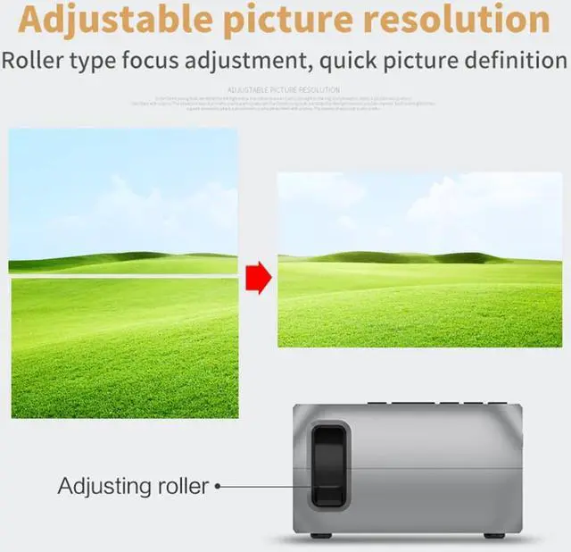 Alt view image 4 of 7 - HD Home Mini Projector  320 * 240 WiFi Projector Video Home Cinema 3D HDMI Movie Game Proyector 1080P Home Theater