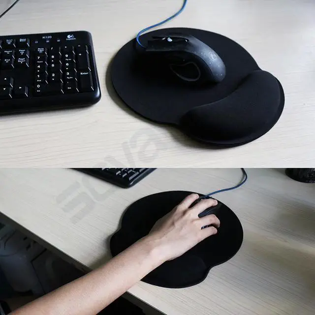 Alt view image 4 of 5 - Build-in Soft Sponge Mouse Pad Anti-skid Ergonomic Mat Gel Wrist Support Gaming Healthy Mousepad for Game PC Computer
