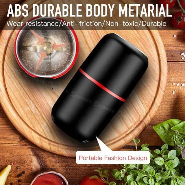 Alt view image 3 of 6 - Portable Coffee Grinder Electric Bean Nut Herb Grinder Coffee Beans Multifunctional Coffee Machine for Home Kitchen