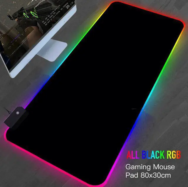 Alt view image 2 of 7 - 800x300x4mm RGB Mouse Pad LED Light Computer Mousepad Black Color Gaming Gamer Mouse Mat Non-slip For PC Laptop