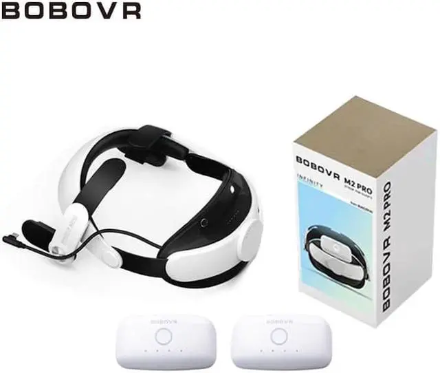 Main image of BOBOVR M2 Pro Strap with Battery For Oculus Quest 2 VR Headset Halo Strap Battery Pack C2 Carry Case F2 Fan For Quest2 Accessory White with B2