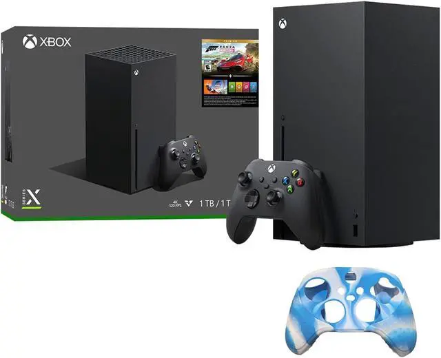 Main image of Newest Microsoft Xbox Series X 1TB SSD Gaming Console with One Wireless Controller, Forza Horizon 5 Full Game Bundle, Up to 120 FPS, True 4K Streaming + Pearlite Tech. Controller Cover Skin