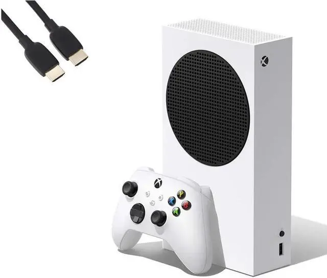 Main image of Newest Microsoft Xbox Series S All-Digital Disc-Free 512 GB Gaming Console + 1 Xbox Wireless Controller - White, 4K HD Streaming, Wi-Fi, Pearlite Tech. High Speed HDMI Cable