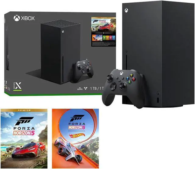 Alt view image 5 of 6 - Newest Microsoft Xbox Series X 1TB SSD Gaming Console with One Wireless Controller, Forza Horizon 5 Full Game Bundle, Up to 120 FPS, True 4K Streaming + Pearlite Tech. Controller Cover Skin