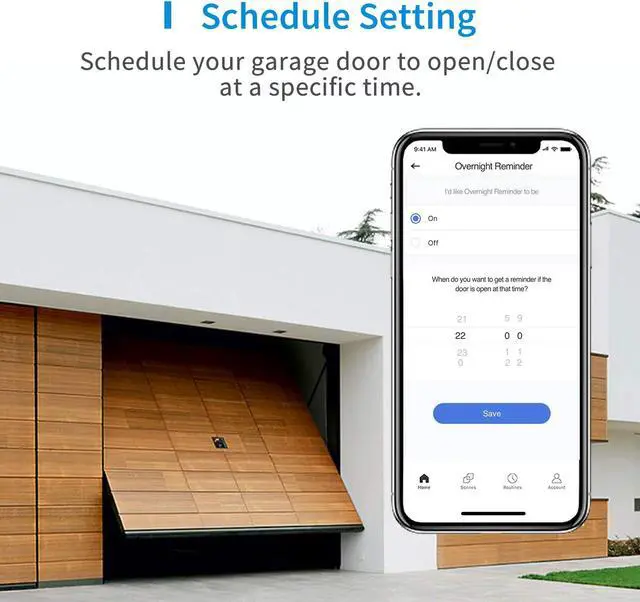 Alt view image 7 of 7 - meross Smart Garage Door Opener Remote, Compatible with Apple HomeKit, Amazon Alexa, Google Assistant, SmartThings, Multiple Notification Modes, No Hub Needed