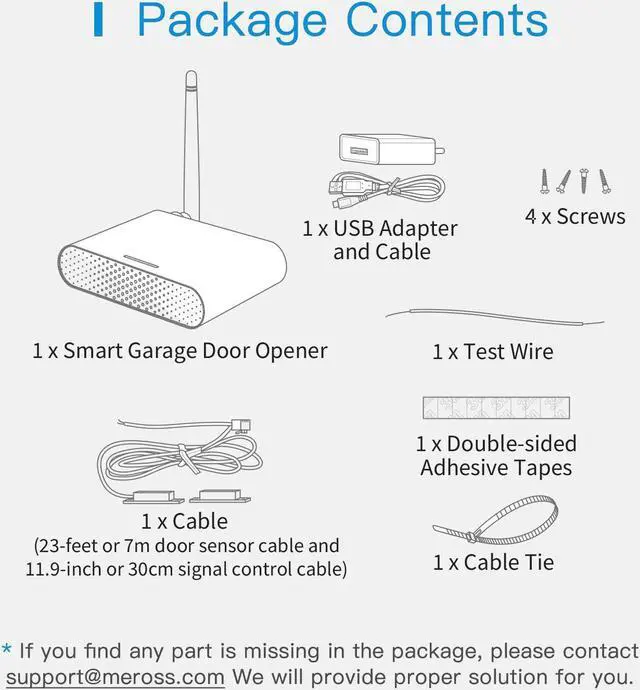 Alt view image 6 of 7 - Smart Garage Door Opener Remote, Up to 3 Single Doors, w/ WiFi Antenna, APP Control, Compatible with Amazon Alexa, Google Assistant, SmartThings, Multiple Notification Modes, No Hub Ne