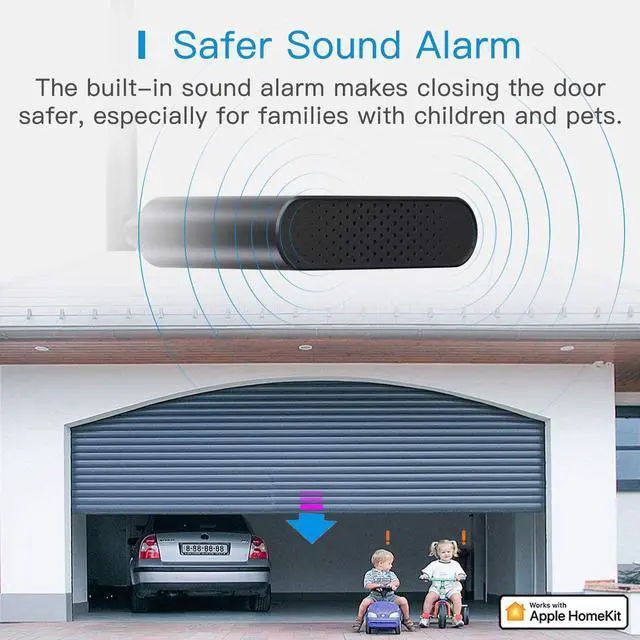 Alt view image 2 of 7 - Smart Garage Door Opener Remote, Up to 3 Single Doors, w/ WiFi Antenna, APP Control, Compatible with Amazon Alexa, Google Assistant, SmartThings, Multiple Notification Modes, No Hub Ne