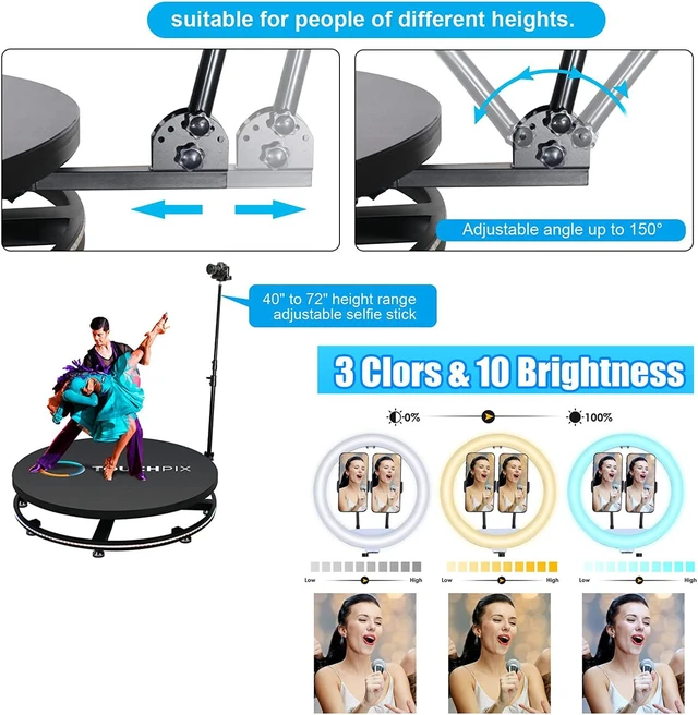360 Photo Booth Machine 360 Video Booth 360 Platform Remote Control ...