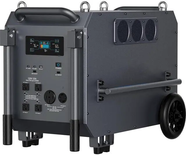 Main image of Ark7200 7200W Portable Power Station with 120/240V AC Output, 9792Wh LiFePO4 Battery, with Waterproof Cover, Solar Generator for Construction Sites, Forestry Work, Camping, Emergencies & Power Outages