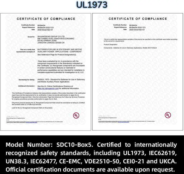 Alt view image 2 of 7 - 48V 100Ah LiFePO4 Lithium Battery, UL1973 IEC62477 IEC62619 CE-EMC VDE2510-50 CEI0-21 UKCA UN38.3 Listed, 5120Wh, Built-in 100A BMS, 8-DIP, Perfect for Solar Energy Storage, Home Backup Power Off-Grid