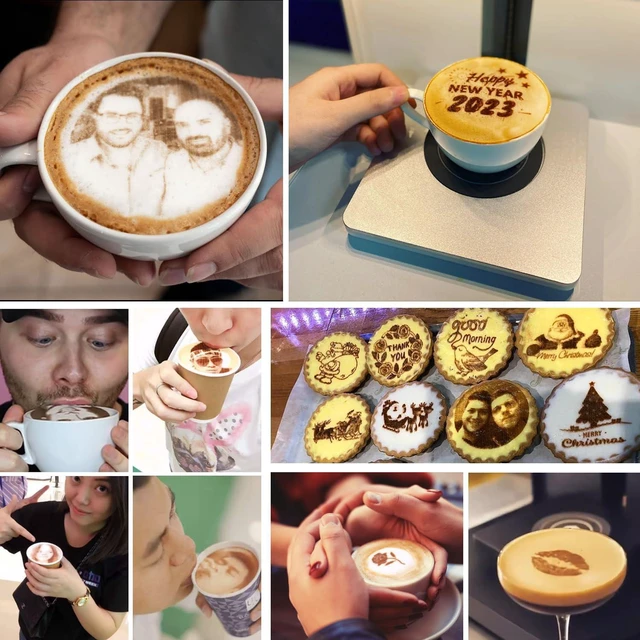 Alt view image 6 of 7 - Portable Auto Coffee Latte Art Maker, Coffee Printer, Smart Food Printer, 600DPI, WiFi, Selfie DIY Custom Designs, Prints on Coffee / Beverage Foam & Desserts for Party Weddings Ships to Hawaii Only