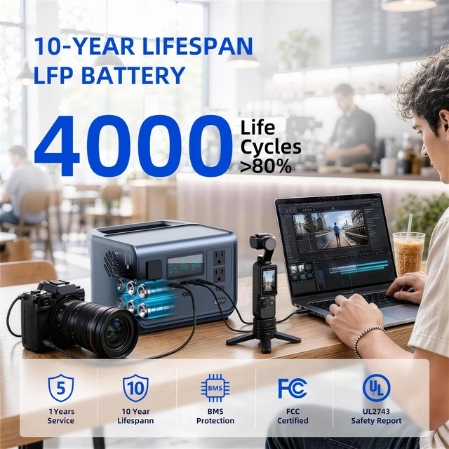 Alt view image 3 of 7 - Ark300 Upgraded 2026 Ultra-Light 8.4lbs Portable Power Station |288Wh Long-Life LiFePO4 Battery, 1.5Hr FastRecharge, 300W Solar Generator for Camping, RV, CPAP & Outages
