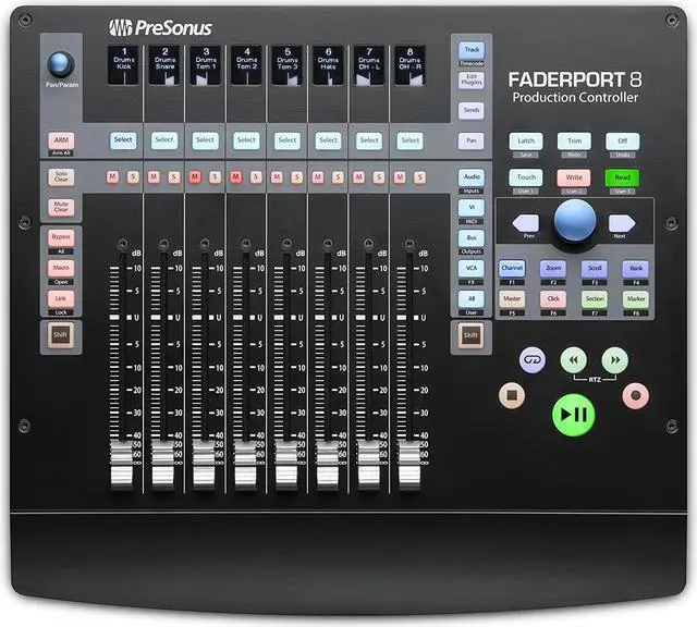 Alt view image 5 of 20 - Presonus Faderport 8 8-Channel Mix Production Controller
